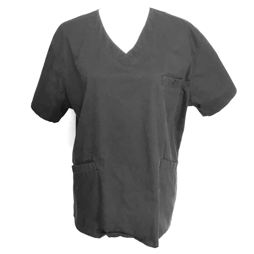 Unisex, Couture E-Z Flex Scrub Top, Med, Black,